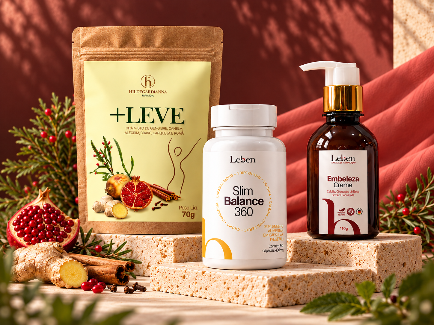 Kit 2: um Mais Leve, um Slim Balance 360 e um Creme Embeleza